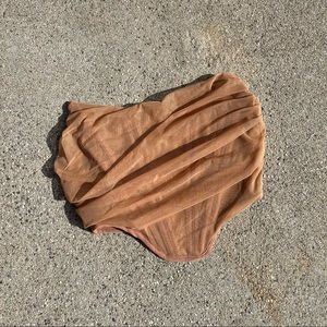 Superdown cropped bustier corset top